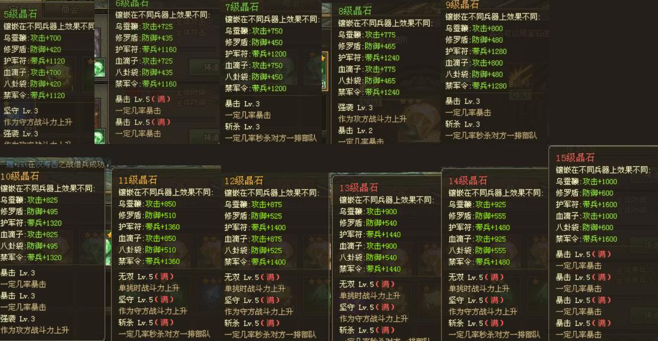 攻城掠地七杀剑襄什么宝石