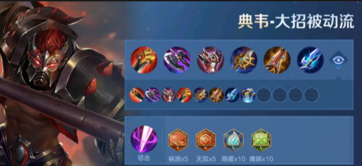 王者荣耀的典韦最强出装铭文是什么
