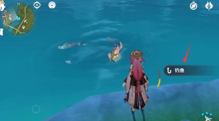 原神怎么召唤出钓竿