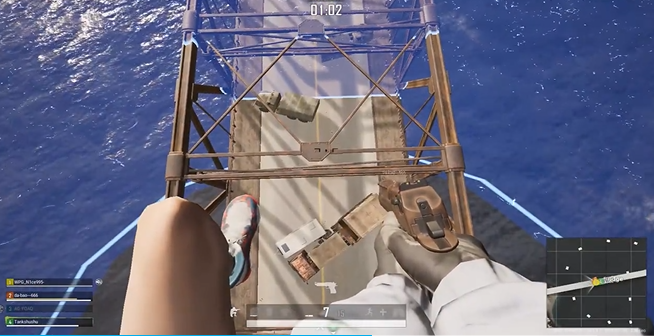 绝地求生天桥怎么上顶