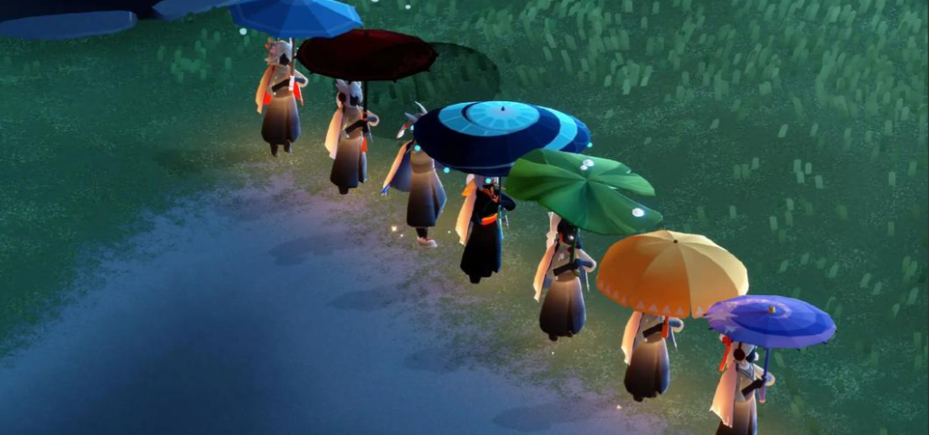 光遇如何边浇花边使用雨伞