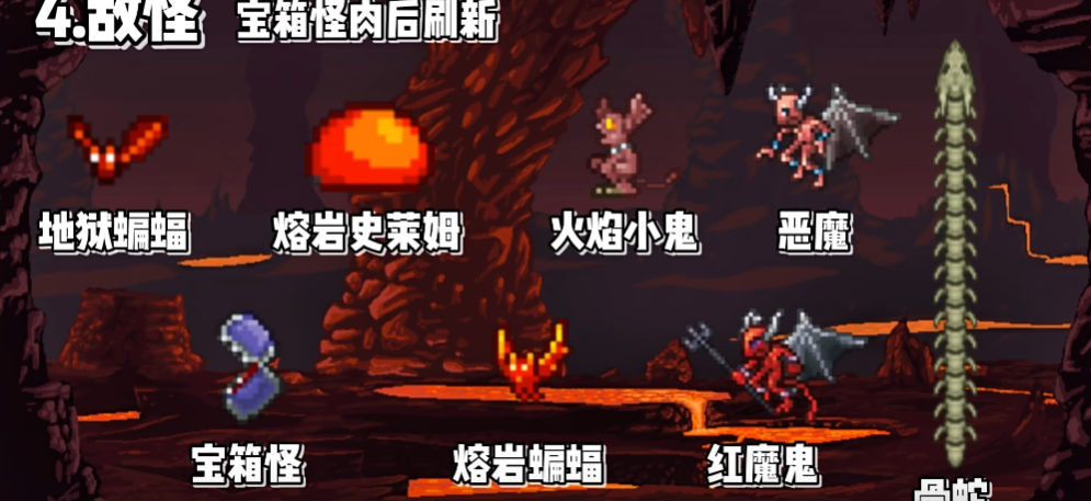 泰拉瑞亚地狱有什么东西