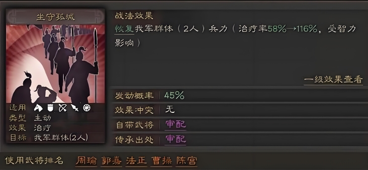 三国志战略版华佗可以拆什么战法
