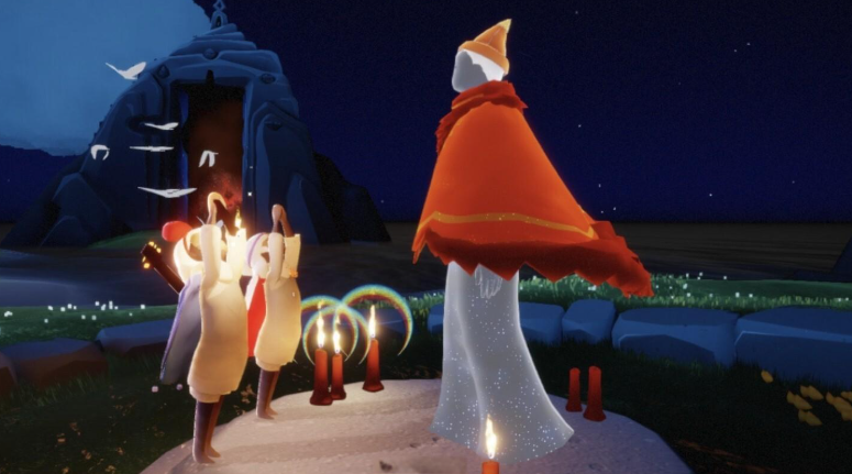 光遇如何在河里放纸船