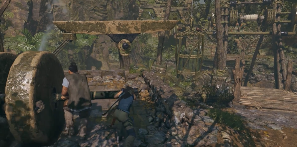 古墓丽影崛起怎么过独木桥