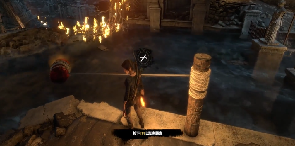 古墓丽影10怎么炸雕像